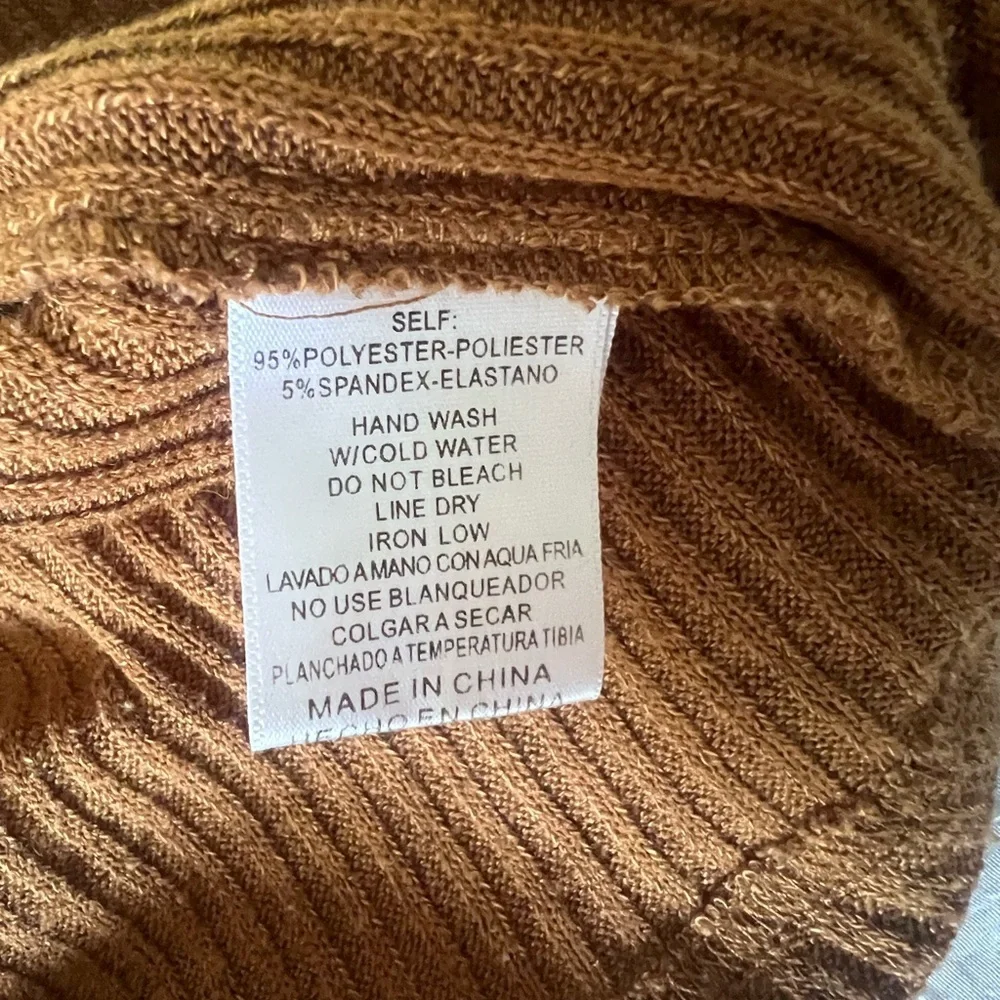 Listicle Brown Crew Neck Ribbed Sweater​ - Picture 6 of 6